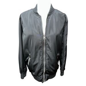 Levi’s Jacket Women’s Black Bomber Biker Elastic Ribbed Zip Melanie Newport 1X